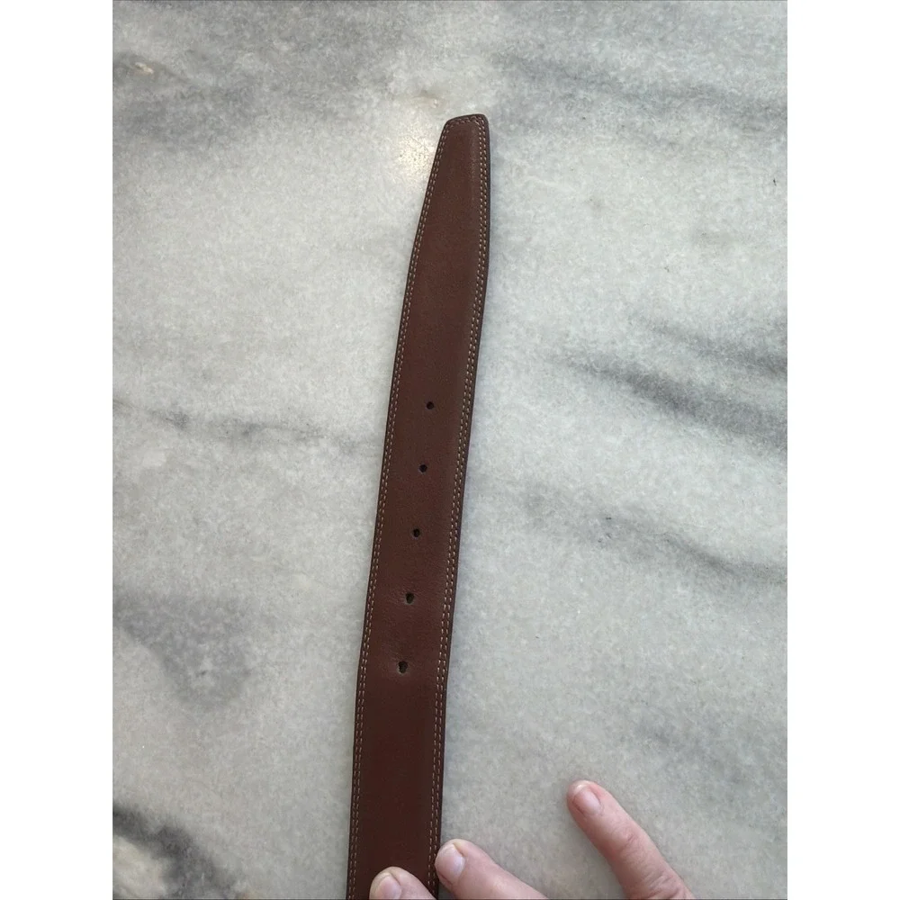 Daniel Cremieux Belt Mens 40/100 Brown Embossed Leather Signature Collection GWB